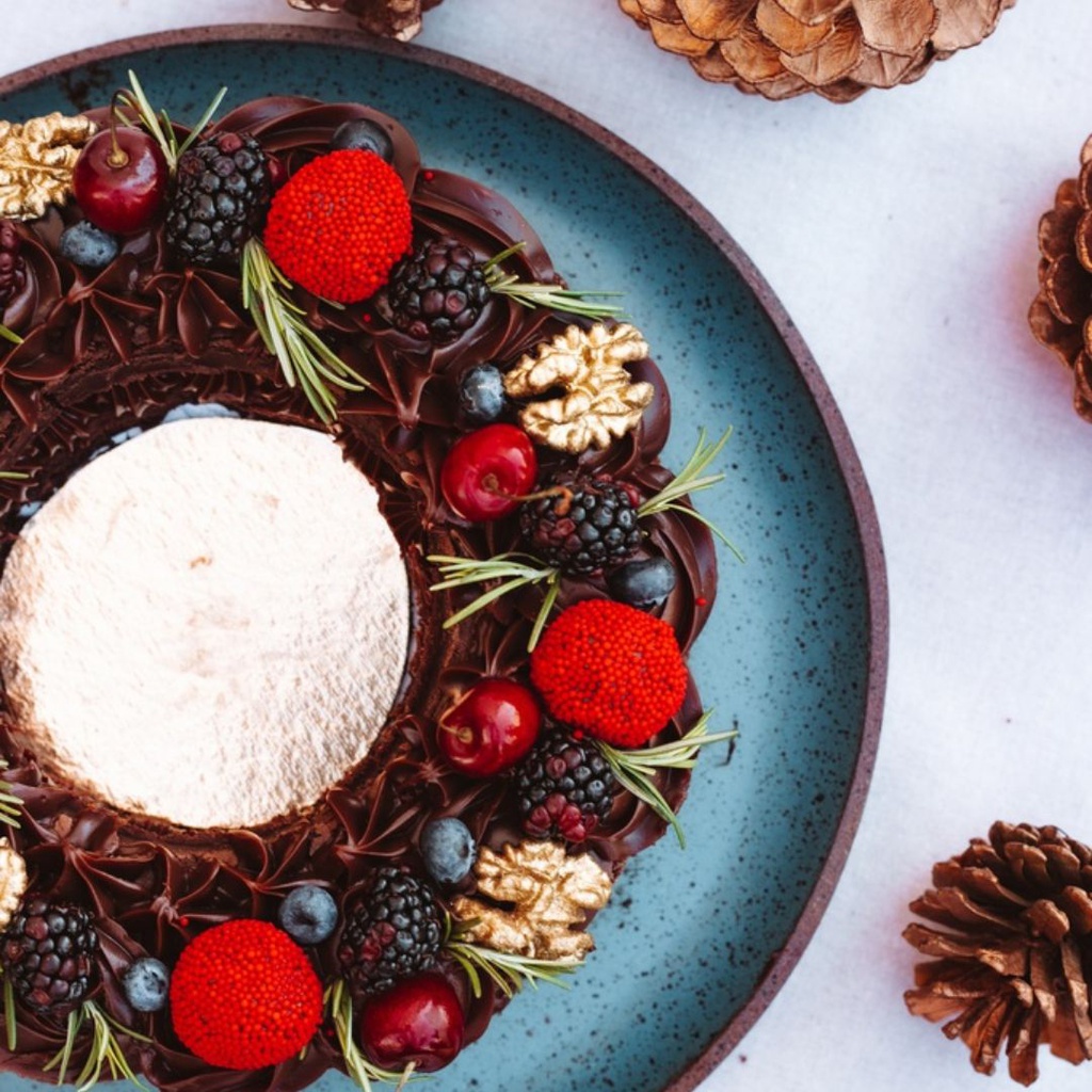 TORTA GUIRLANDA DE BROWNIE