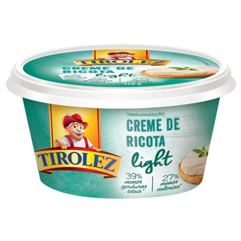 CREME DE RICOTA TIROLEZ LIGHT 200G