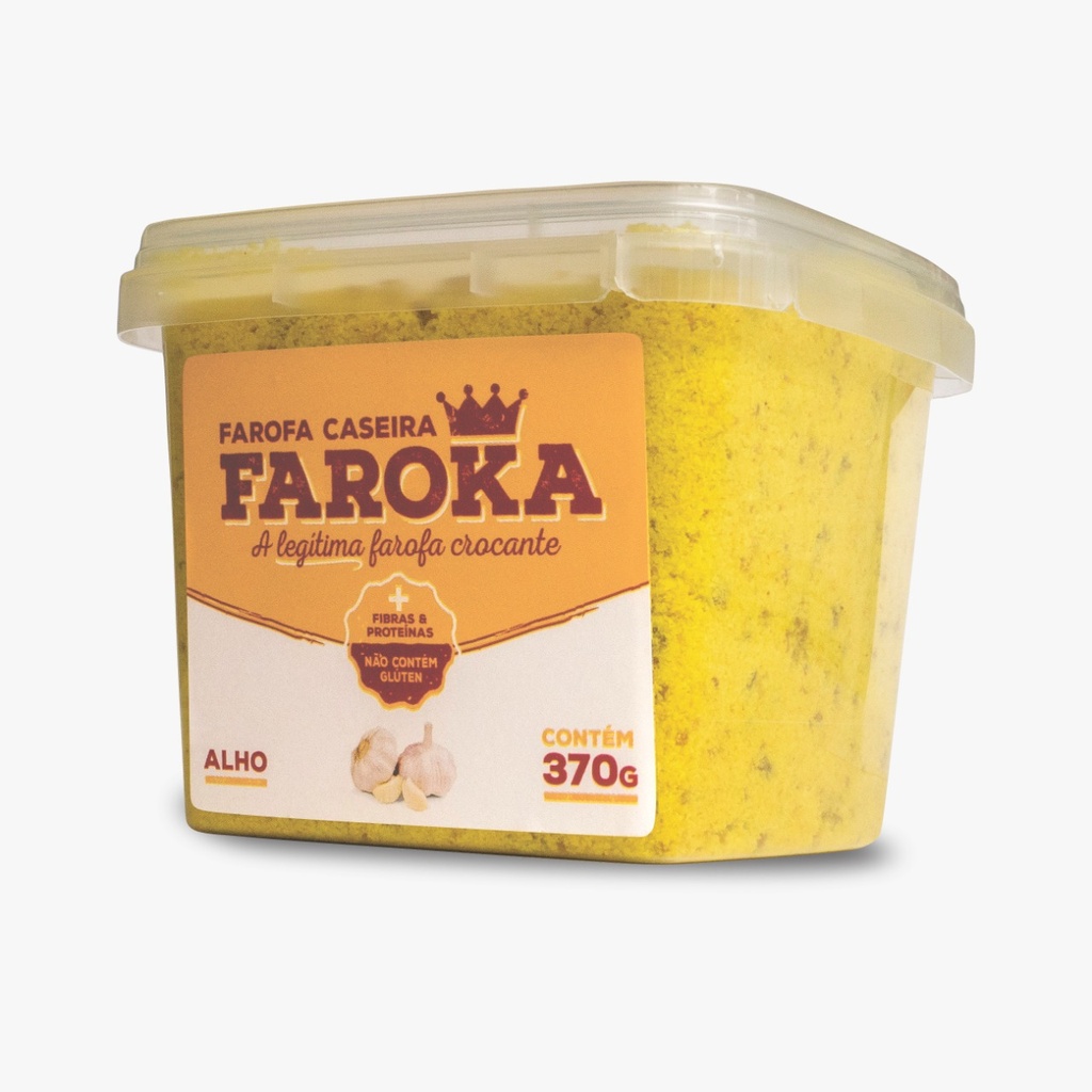 FAROFA CASEIRA ARTESANAL FAROKA ALHO - 370G