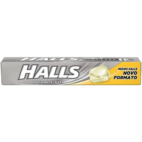 BALA HALLS SABOR MENTA PRATA - 28g