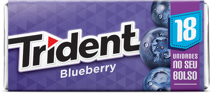 CHICLETE TRIDENT BLUEBERRY - 18un