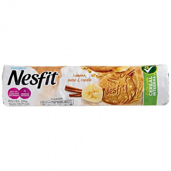 BISCOITO NESFIT BANANA, AVEIA E CANELA 200G