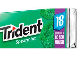 CHICLETE TRIDENT SPEARMINT - 18un