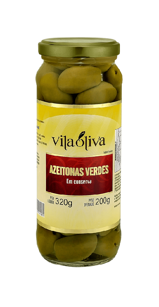 AZEITONA VERDE COM CAROÇO VILA OLIVA 200G