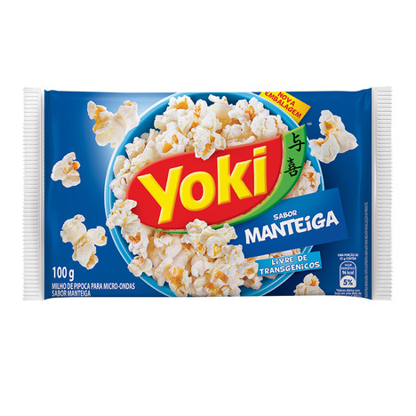 PIPOCA PARA MICROONDAS SABOR MANTEIGA YOKI 100G