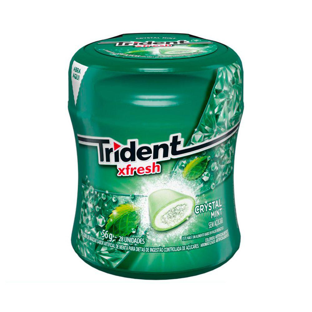 CHICLETE TRIDENT XFRESH MENTA - 56g