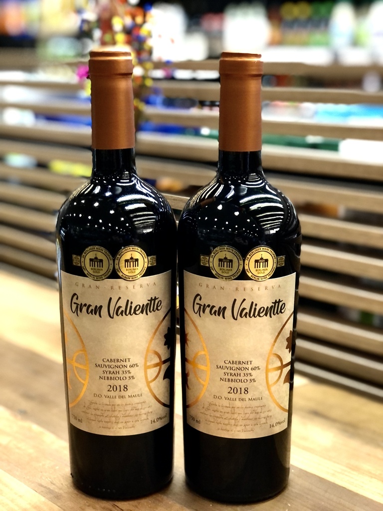 Vinho Tinto Chileno Valientte Gran Reserva Cabernet Sauvignon/Syrah 750ml