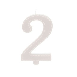 [5985] VELA ANIVERSÁRIO BRANCA Nº2